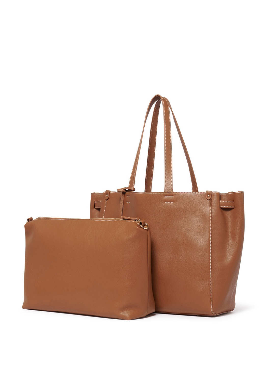 

Forever New Set Of 2 Textured Structured Oversized Shoulder Bag, Brown