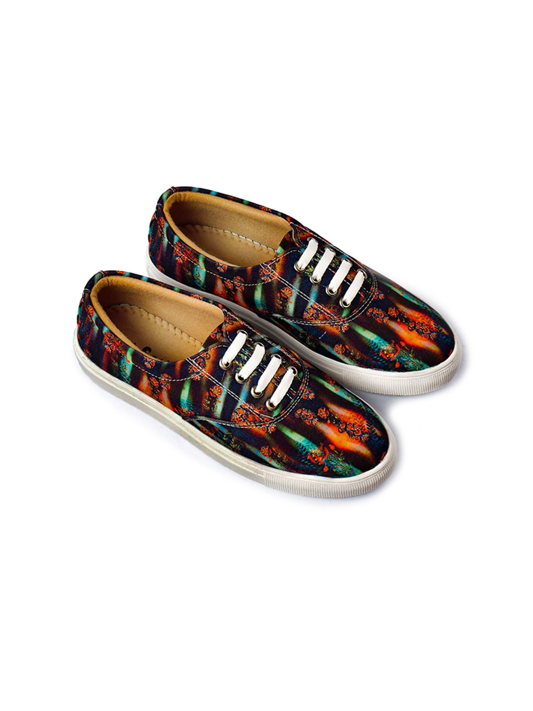

KobSook Women Printed Lightweight Canvas Sneakers, Orange
