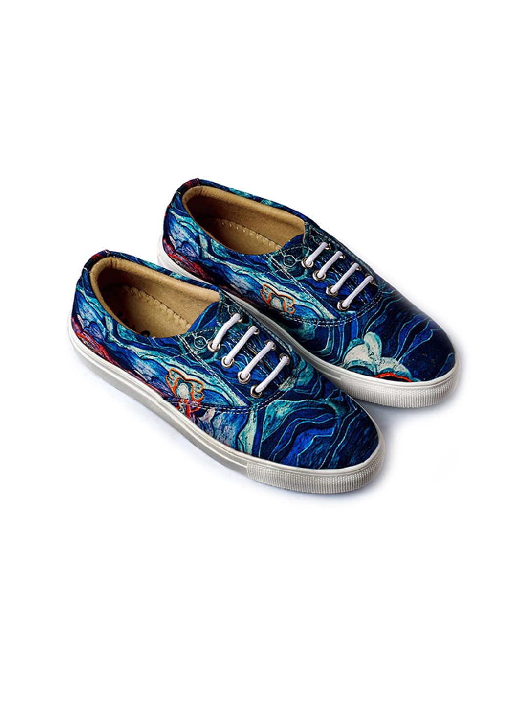 

KobSook Women Printed Lightweight Canvas Sneakers, Navy blue
