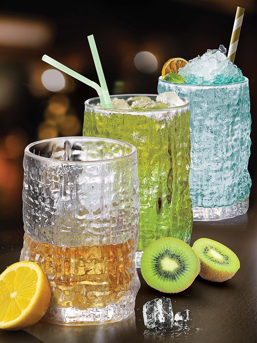 

Treo Icy On The Rocks Transparent 6 Pieces Glass Tumblers 270 ml