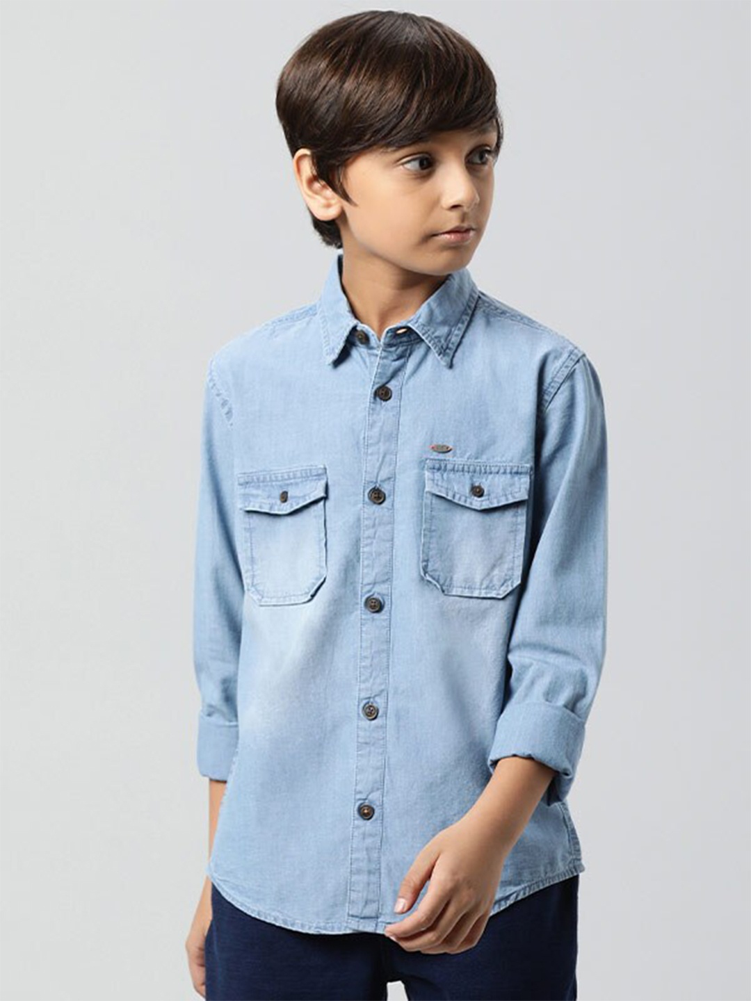 

Indian Terrain Boys Pure Cotton Casual Shirt, Blue