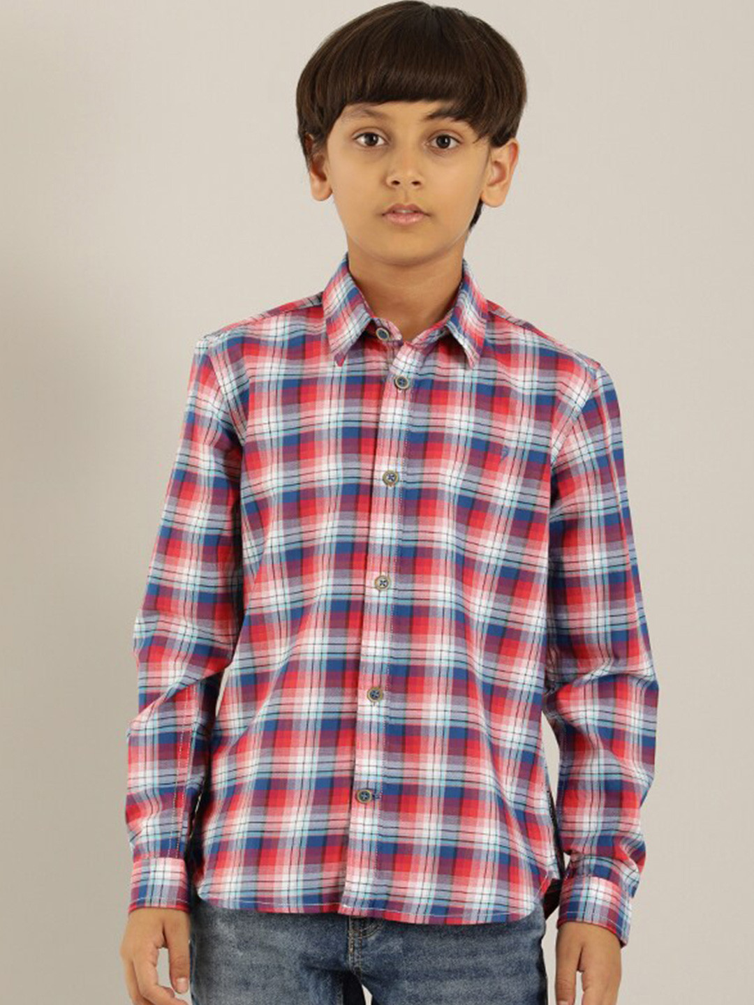 

Indian Terrain Boys Checked Casual Shirt, Blue