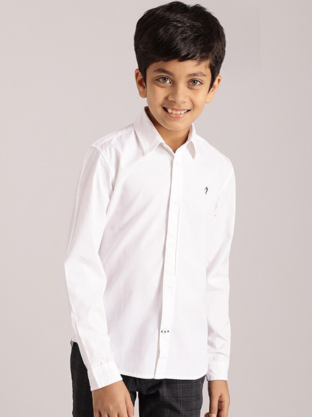 

Indian Terrain Boys Pure Cotton Casual Shirt, White