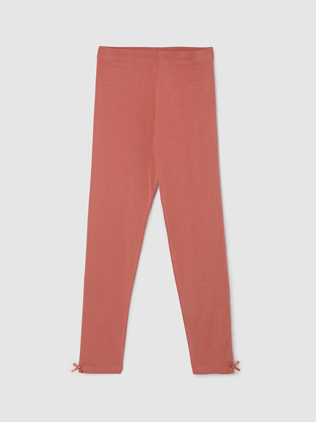 

max Girls Mid-Rise Cotton Leggings, Orange