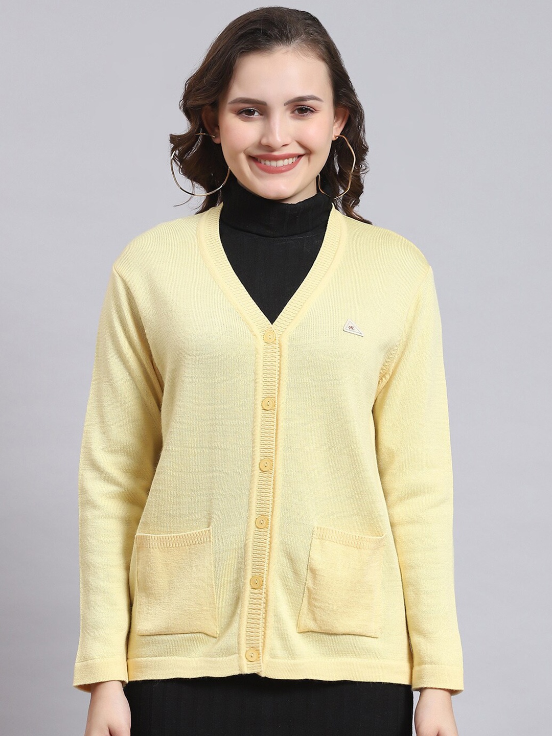 

Monte Carlo Long Sleeves Woollen Cardigan, Yellow