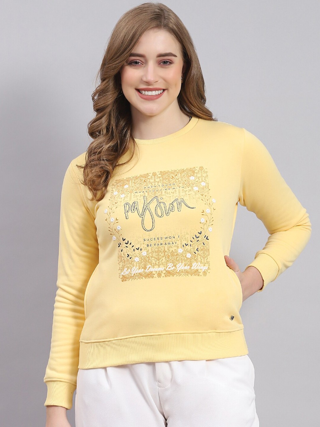 

Monte Carlo Graphic Printed Sweatshirt, Yellow