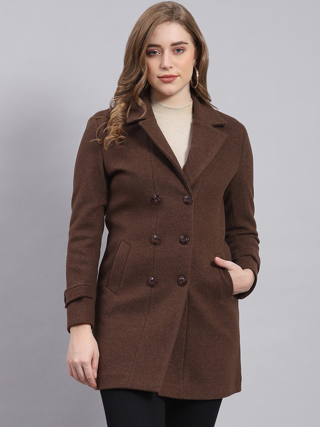 

Monte Carlo Long Sleeved Princess Coat, Brown