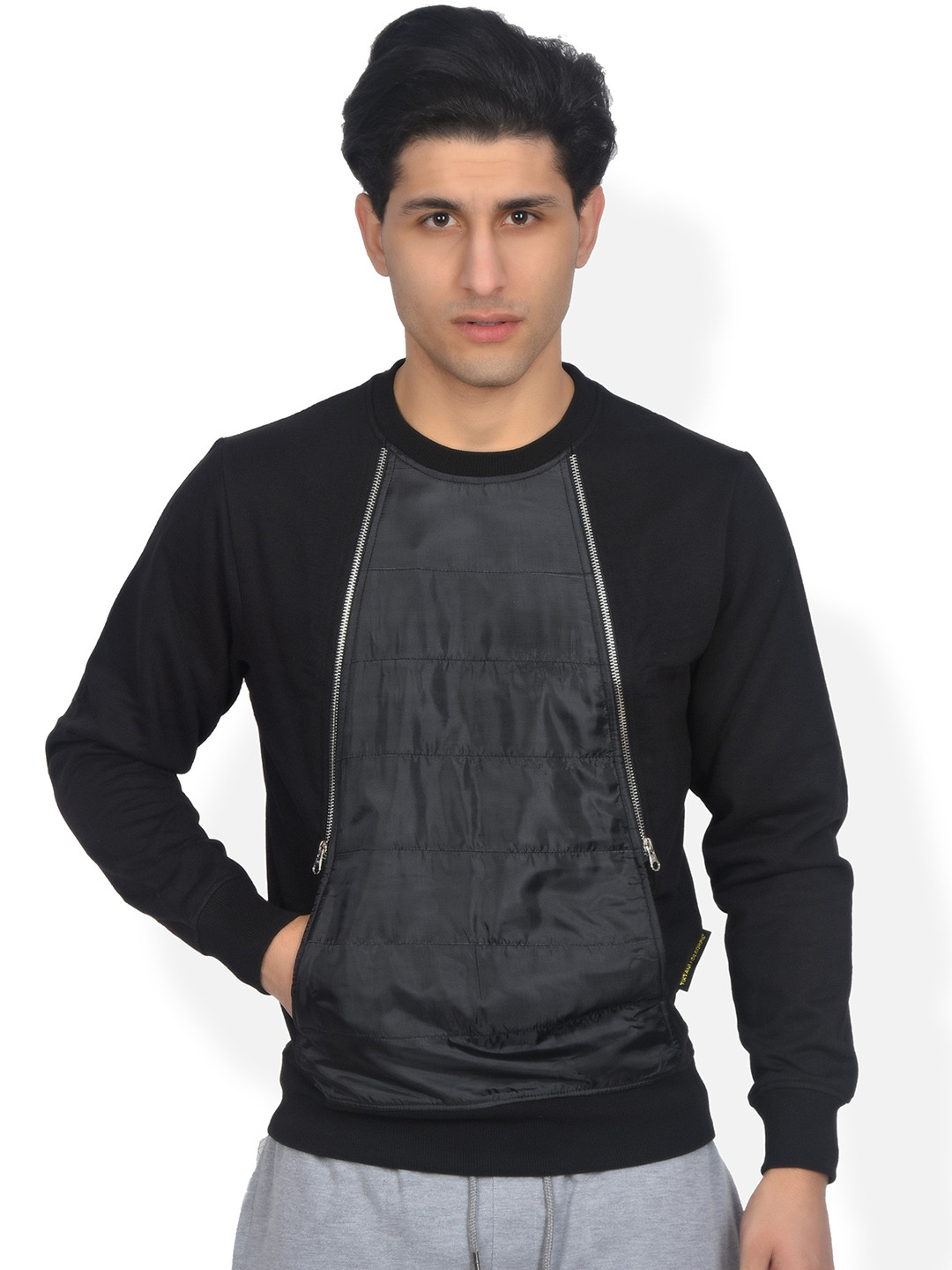 

Tiktauli De.Corps. Men Black Essex Zip Sweatshirt