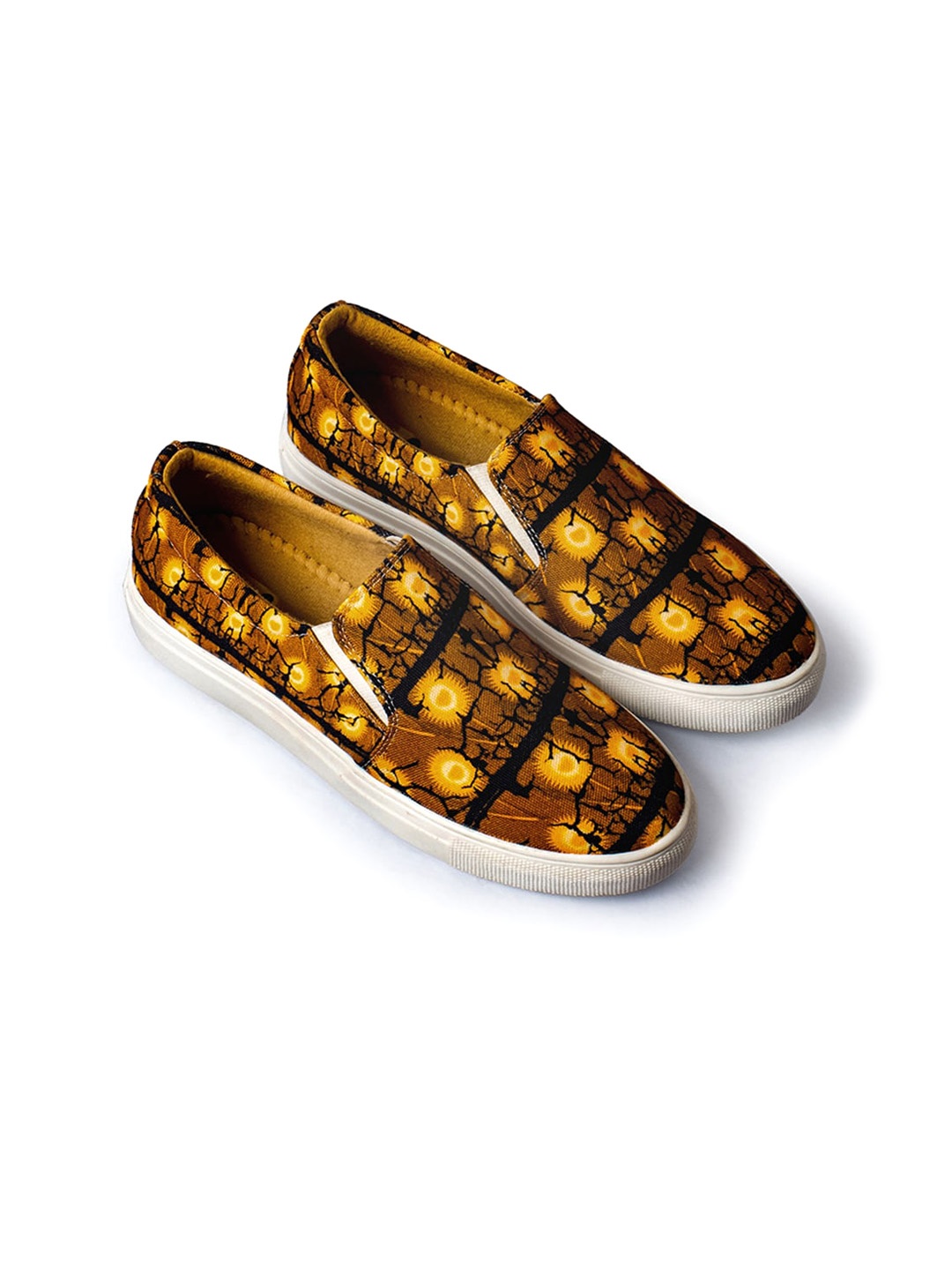 

KobSook Women Printed Lightweight Canvas Slip-On Sneakers, Yellow