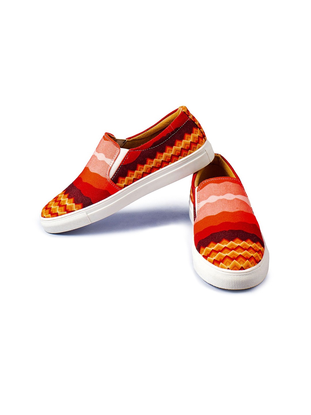 

KobSook Women Sweat Absorption Lightweight Abrasion Slip Resistant Canvas Slip-On Sneakers, Red