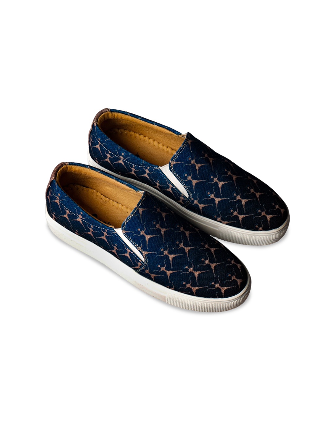 

KobSook Women Printed Lightweight Canvas Slip-On Sneakers, Navy blue