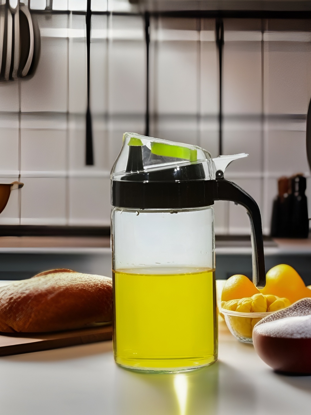 

Red Butler Transparent& Black Glass Dishwasher Safe Oil Dispenser 750ML
