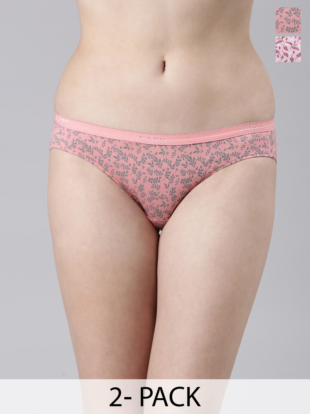 

FASO Pack of 2 Organic Cotton Bikini Briefs, Violet