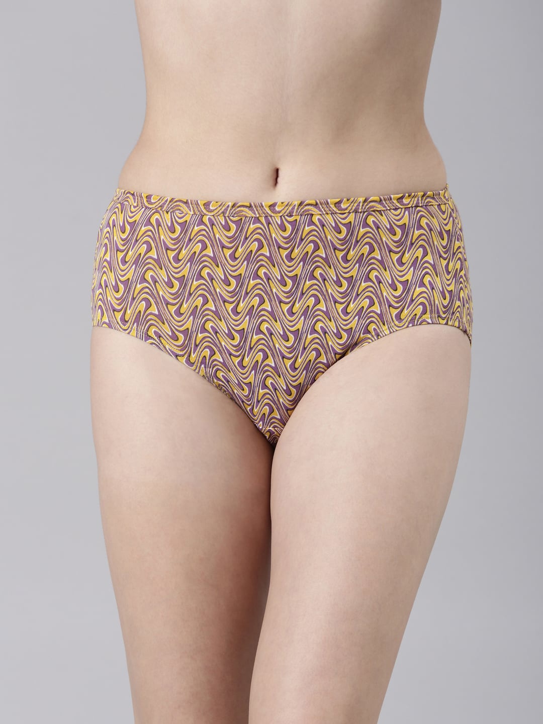 

FASO Printed Hipster Briefs, Yellow