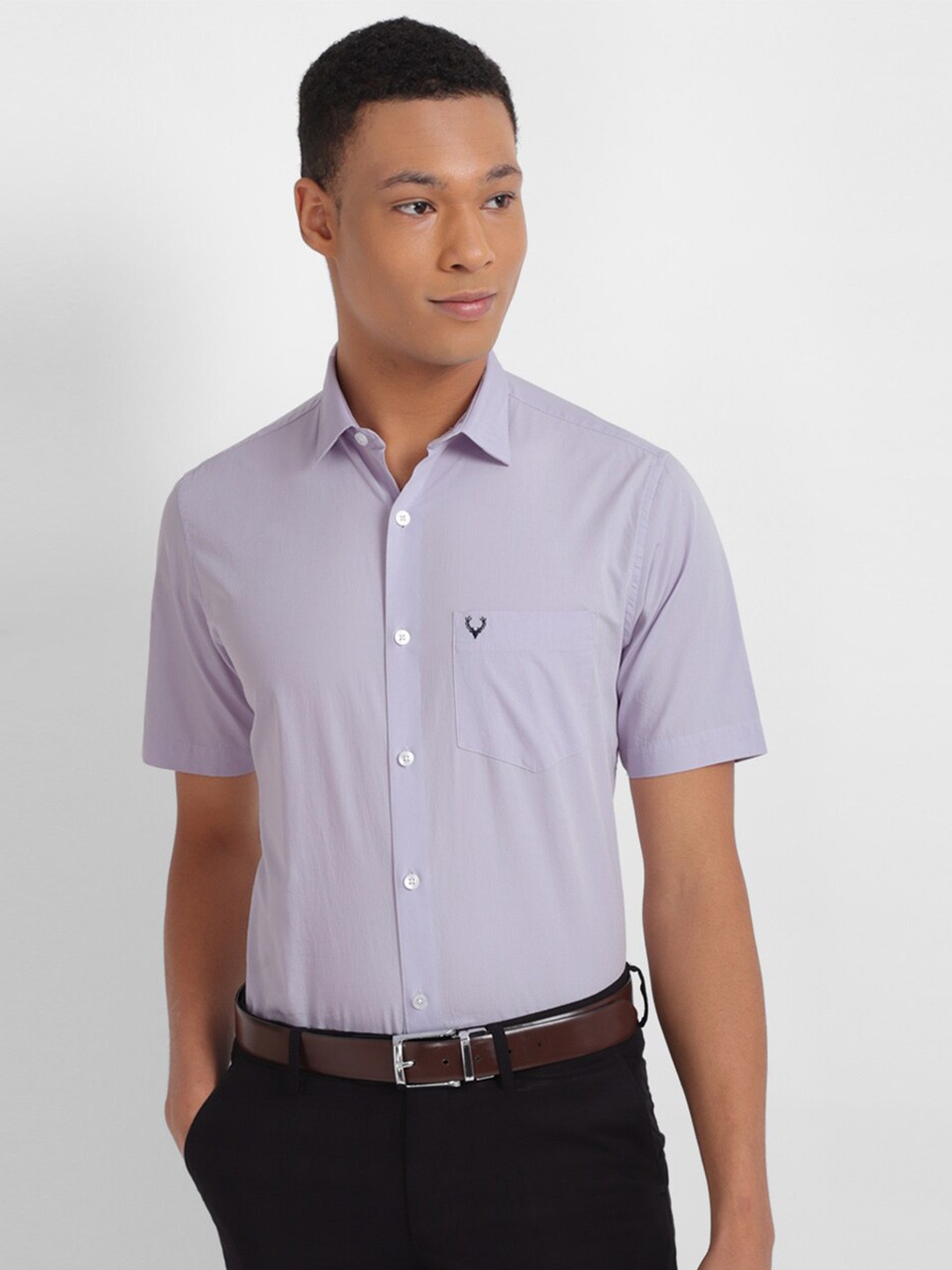 

Allen Solly Slim Fit Pure Cotton Formal Shirt, Purple