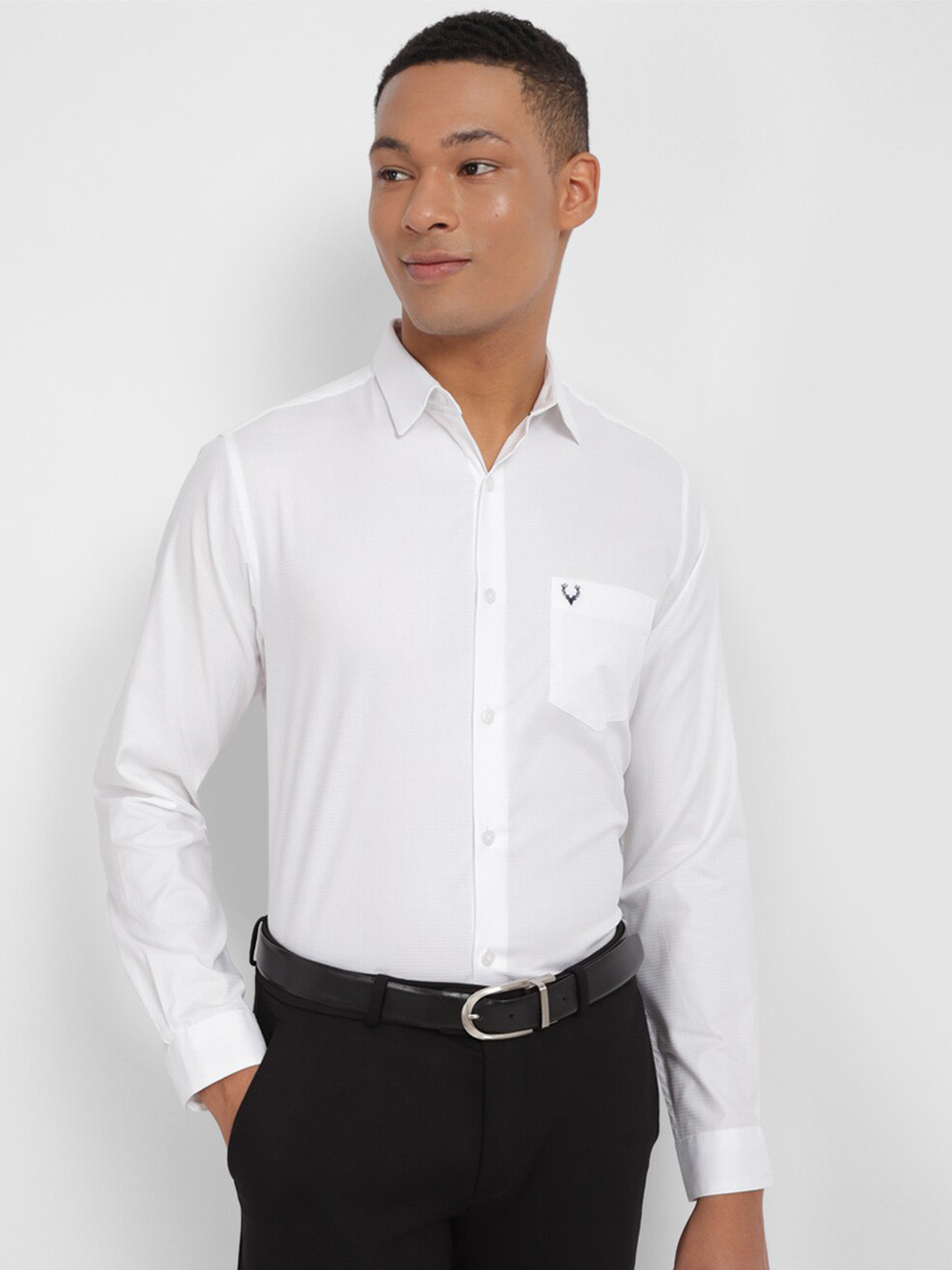 

Allen Solly Spread Collar Slim Fit Pure Cotton Formal Shirt, White