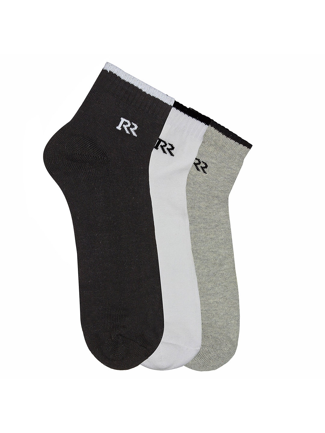 

The Roadster Lifestyle Co. Pack of 3 Ankle-Length Socks, Grey