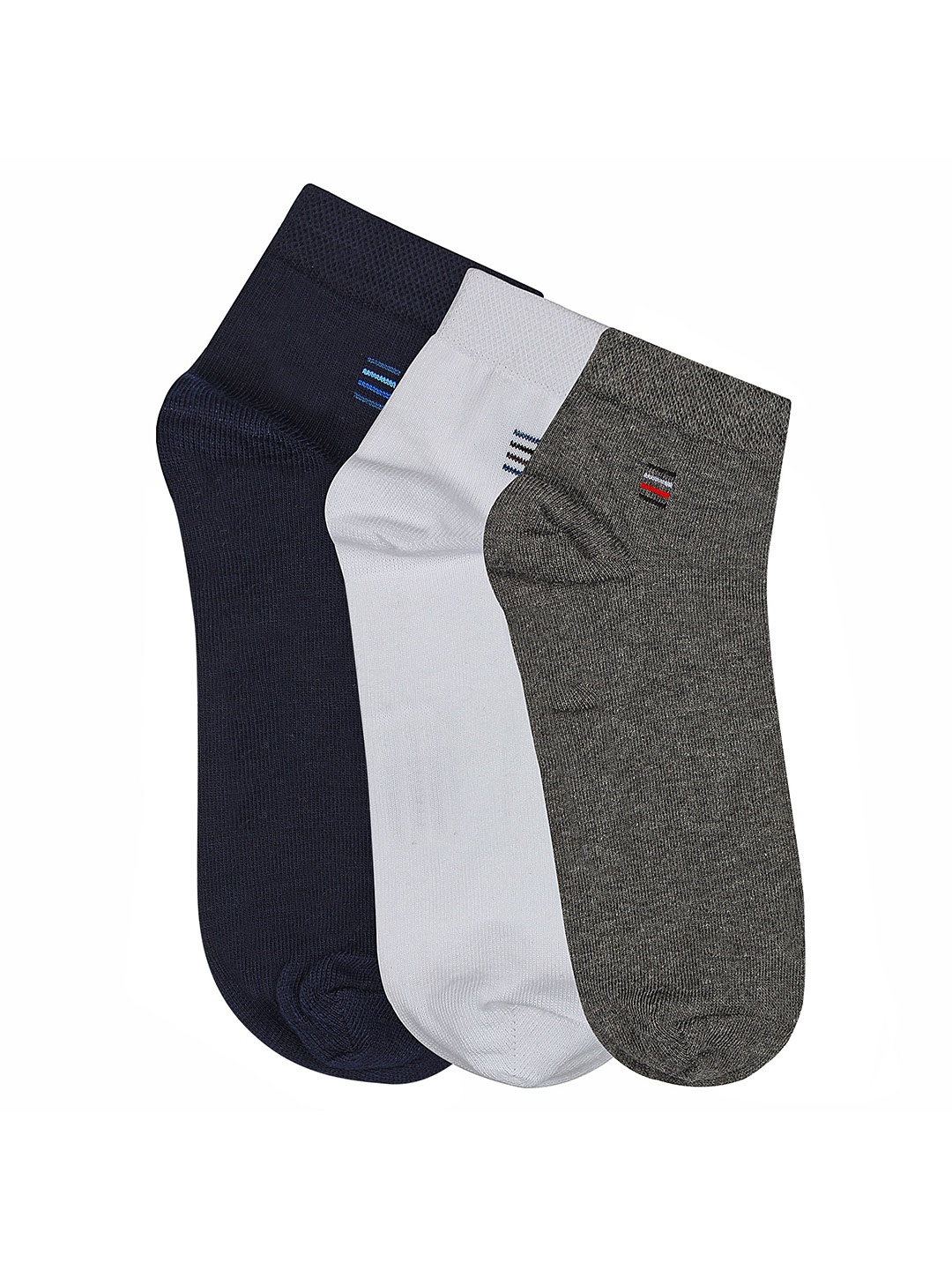 

The Roadster Lifestyle Co. Pack of 3 Navy Blue & White Ankle-Length Socks