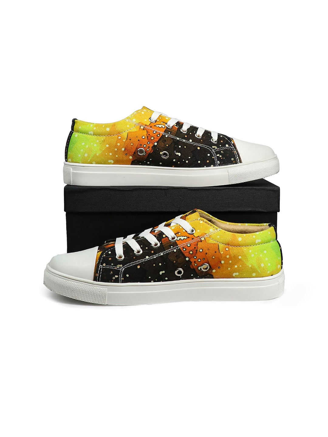 

KobSook Women Printed Lightweight Canvas Sneakers, Orange