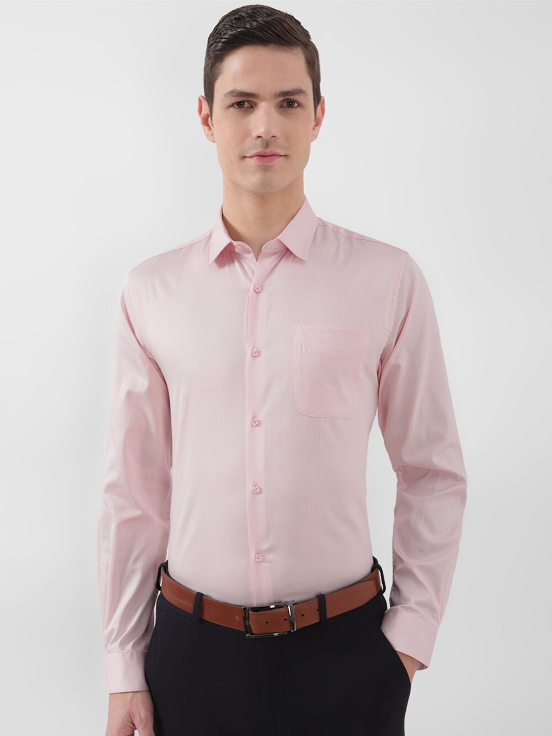 

Peter England Slim Fit Pure Cotton Formal Shirt, Pink