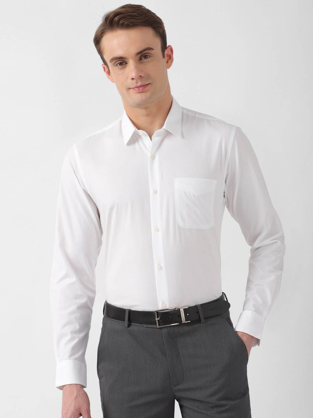 

Peter England Slim Fit Pure Cotton Formal Shirt, White