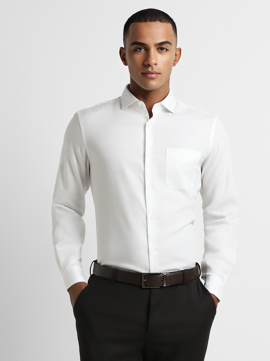 

Peter England Elite Men White Formal Shirt