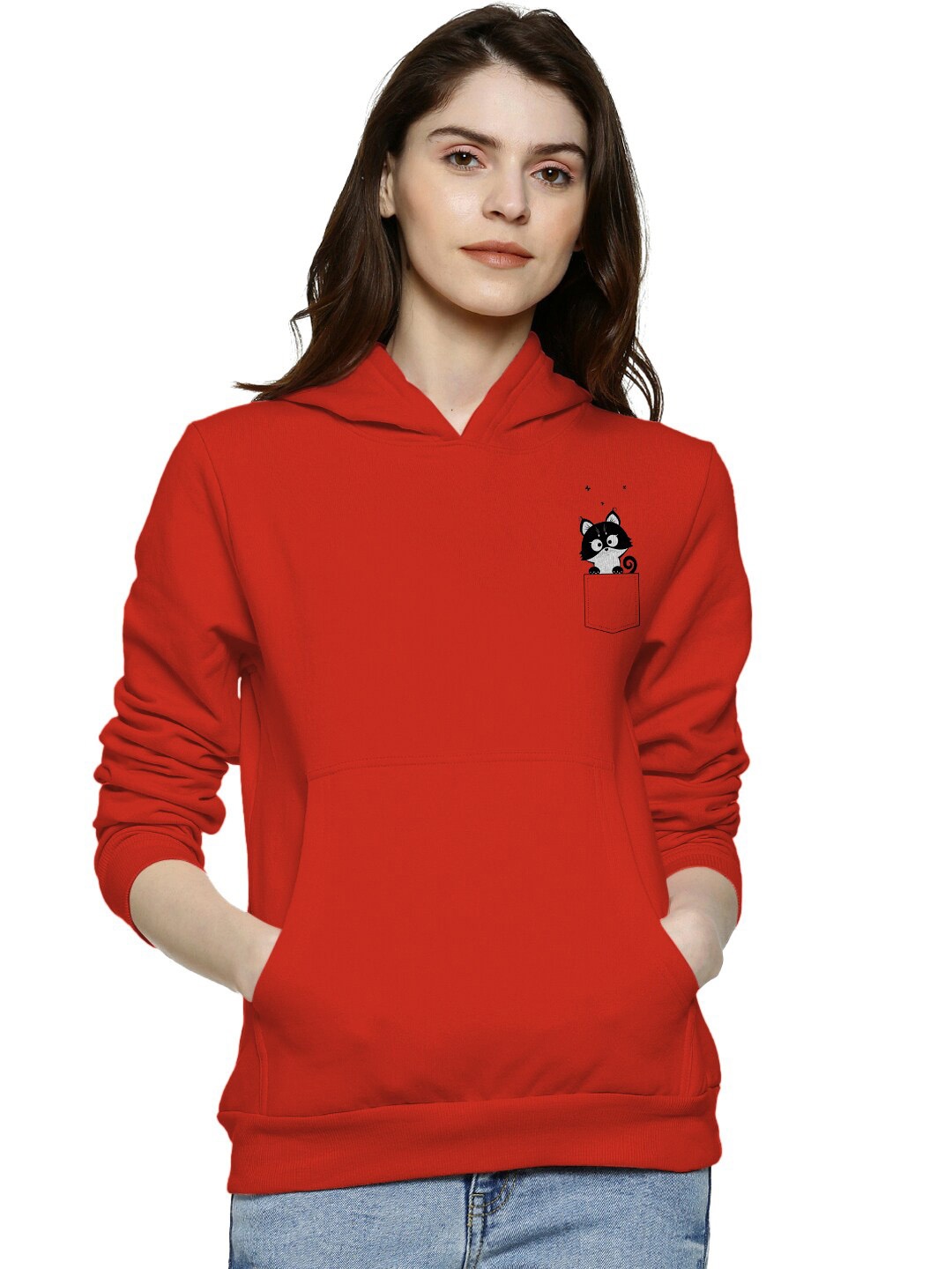 

BAESD Hooded Cotton Pullover, Red