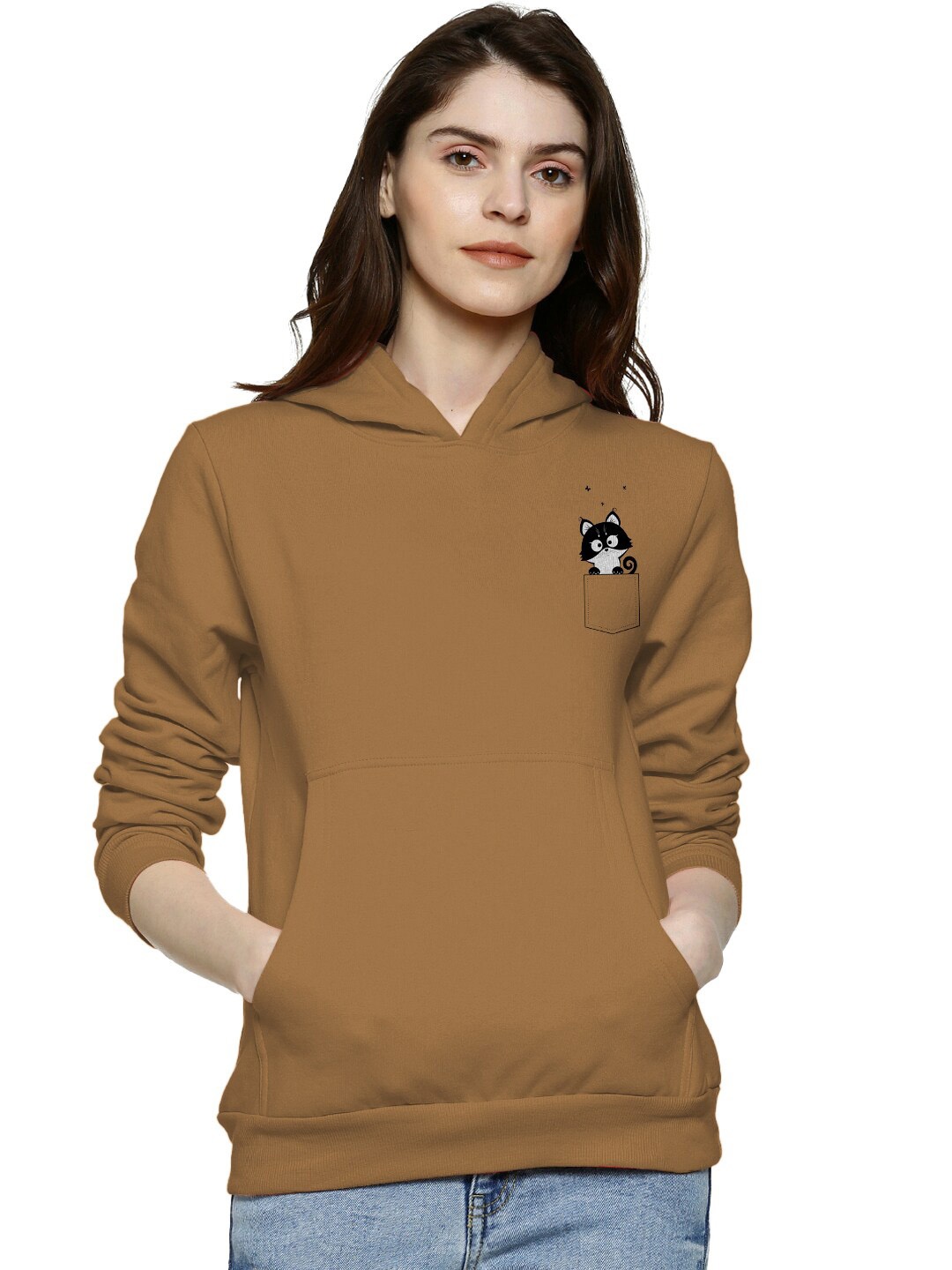 

BAESD Hooded Cotton Pullover, Brown
