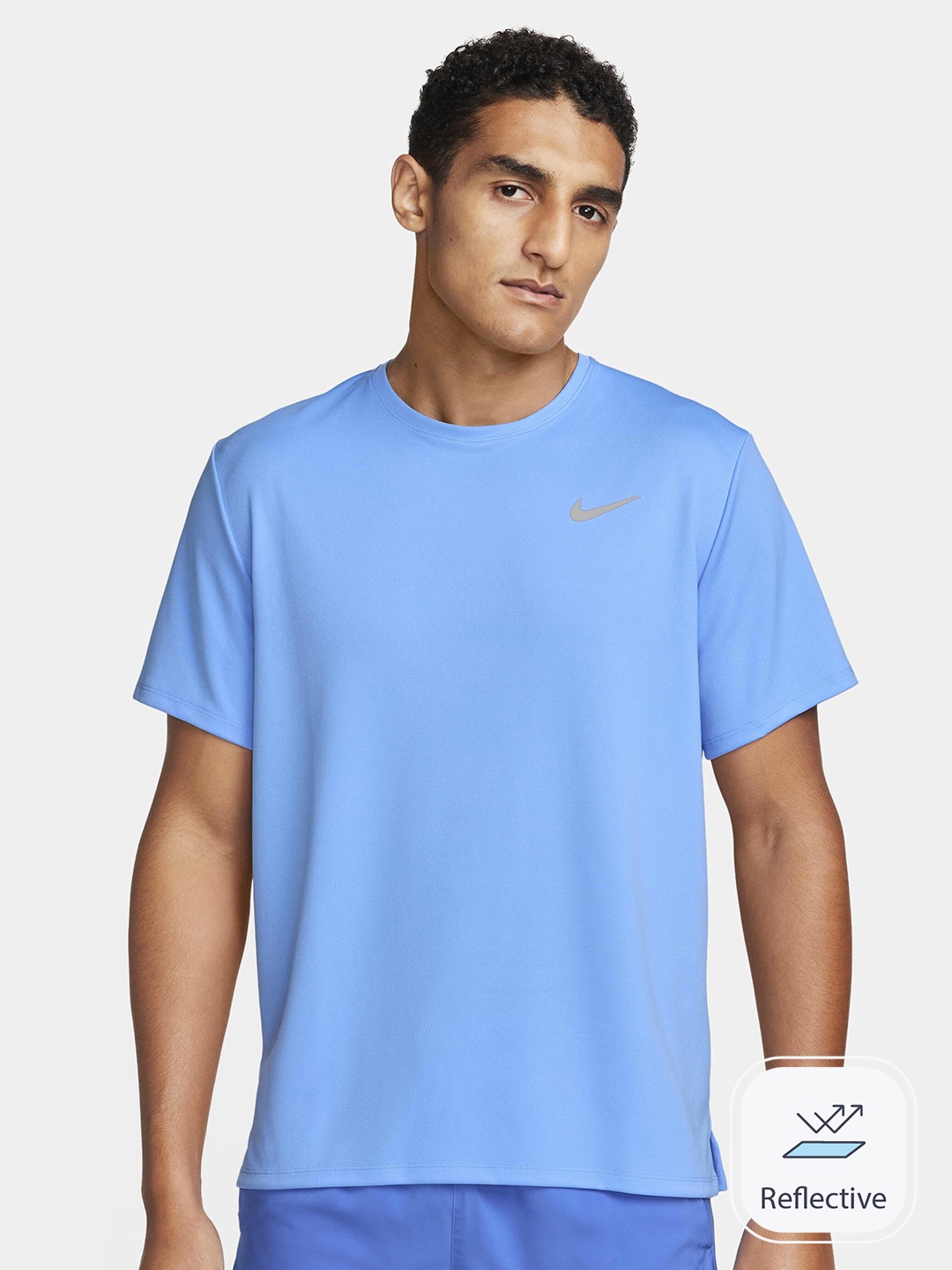 

Nike Dri-FIT UV Miler Short-Sleeves Running T-shirt, Blue