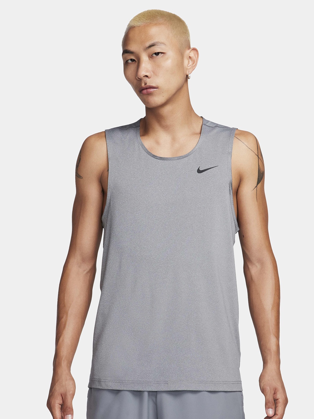 

Nike Dri-FIT Ready Fitness Round Neck Tank T-shirt, Grey