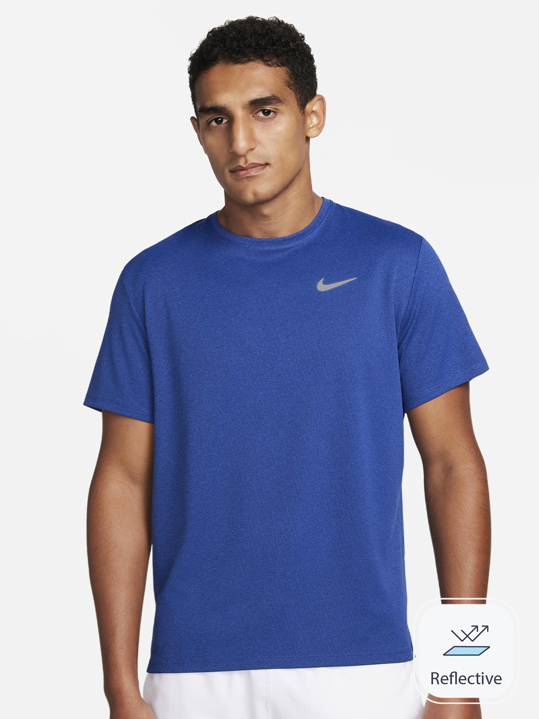 

Nike Dri-FIT UV Miler Short-Sleeve Running T-shirt, Blue
