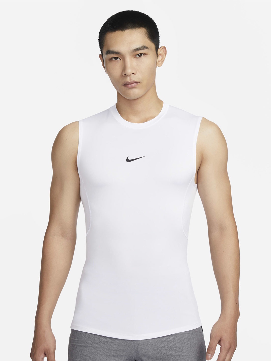 

Nike Pro Dri-FIT Tight Sleeveless Fitness T-shirt, White