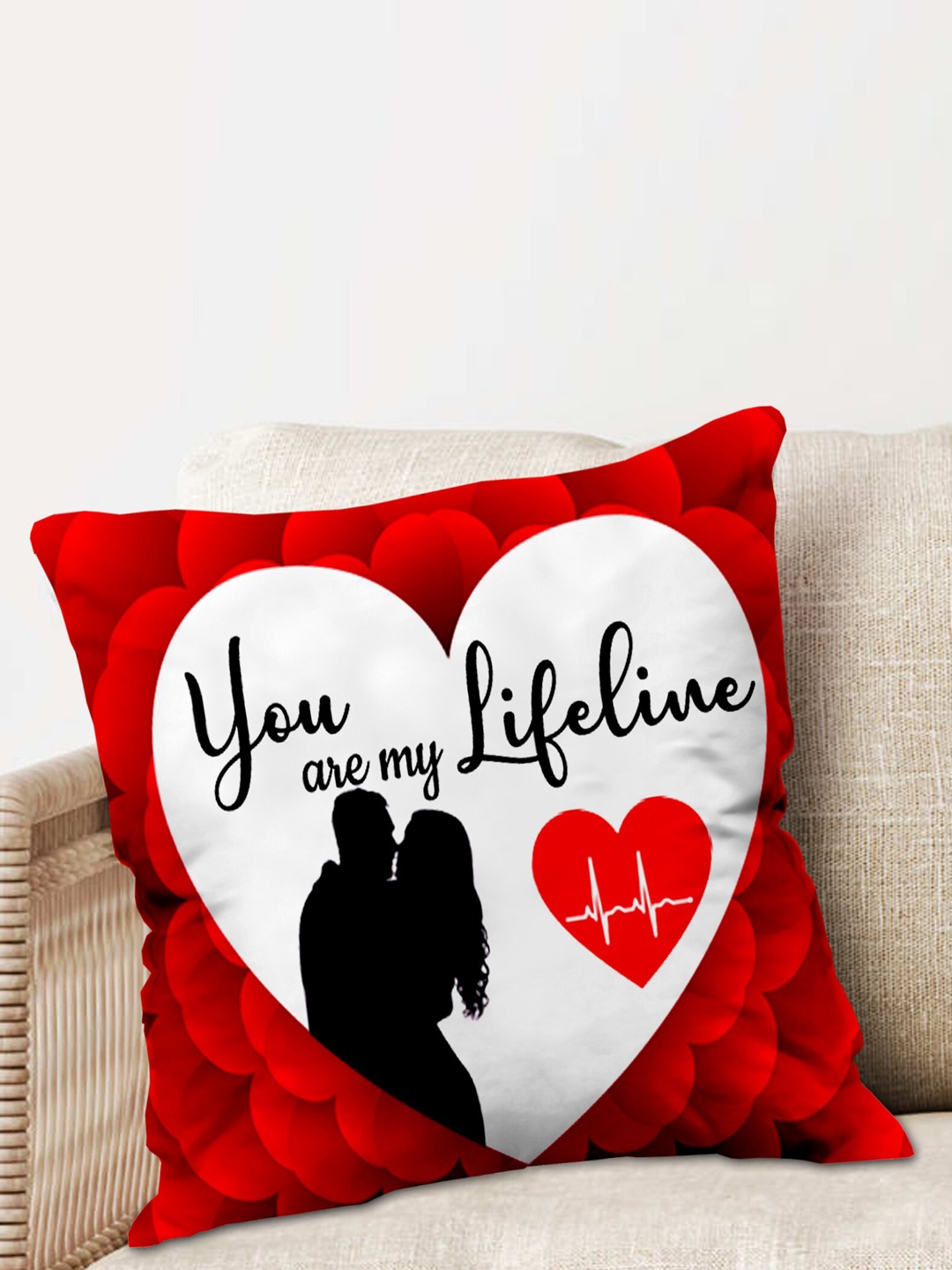 

ME & YOU Red & White Printed Sleep Pillow