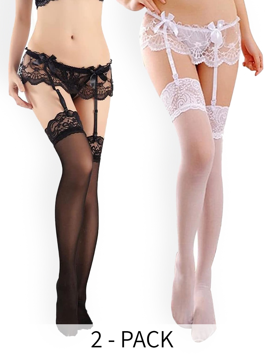 

BAESD Women Pack Of 2 Sheer Stockings, Black