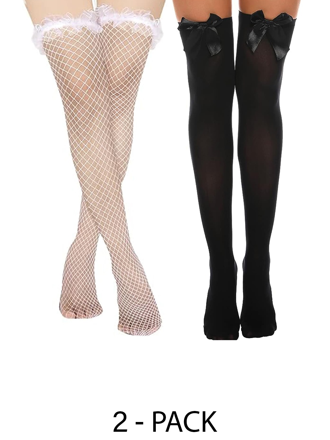 

BAESD Pack Of 2 Sheer Stockings, White
