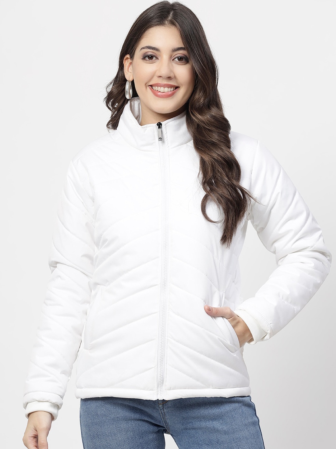 

WELL QUALITY Water Resistant Lightweight Dry Fit Puffer Jacket, White