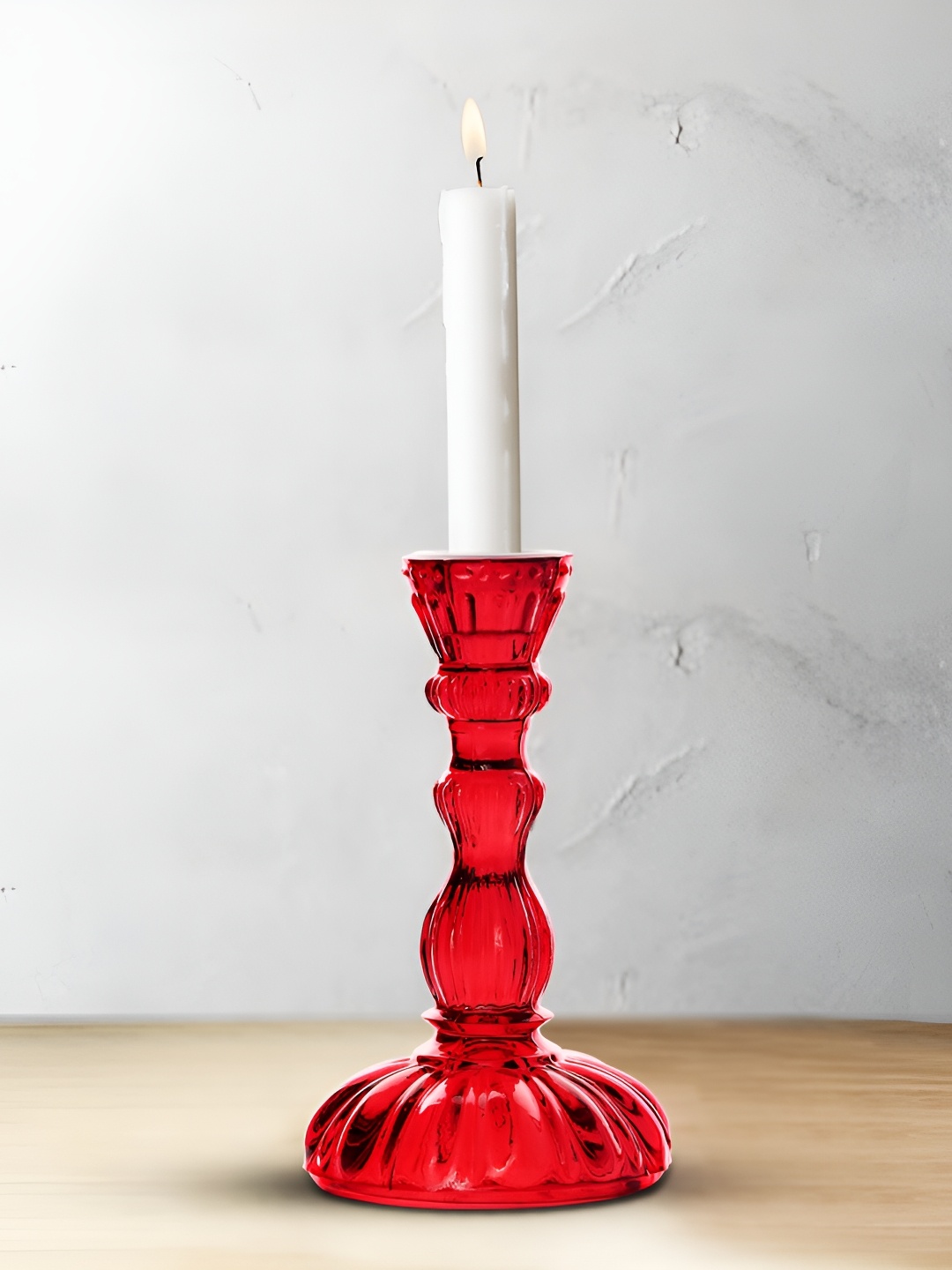 

Clovefry Red Textured Antique Candle Holder