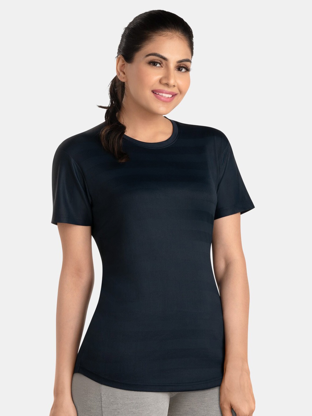 

Dermawear Round Neck T-shirt, Navy blue