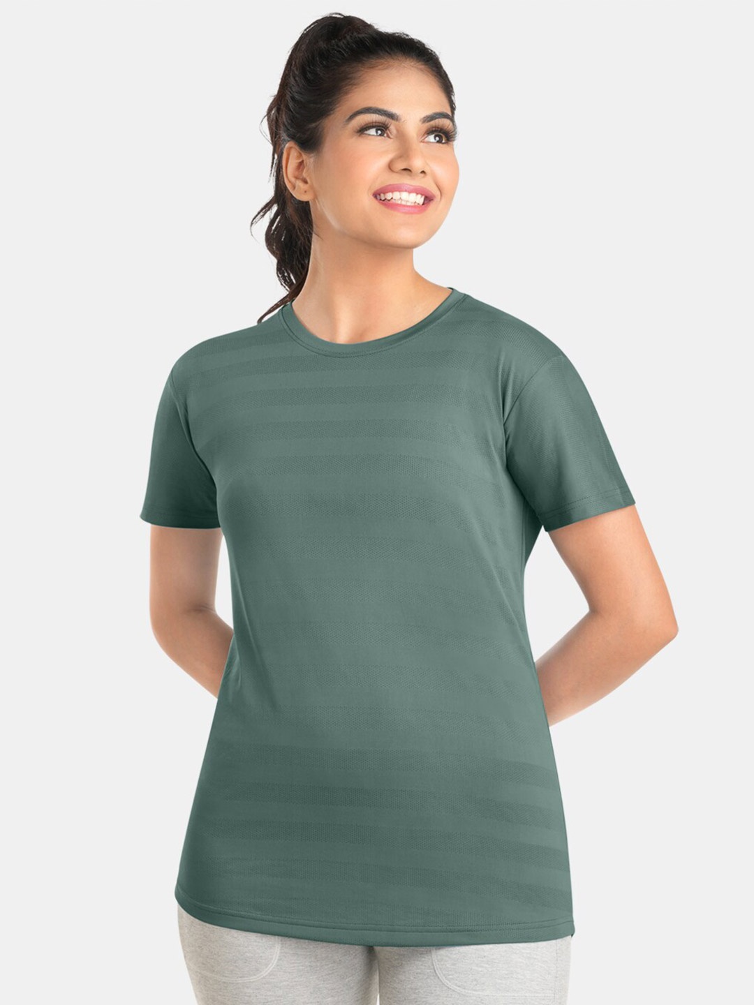 

Dermawear Round Neck T-shirt, Green