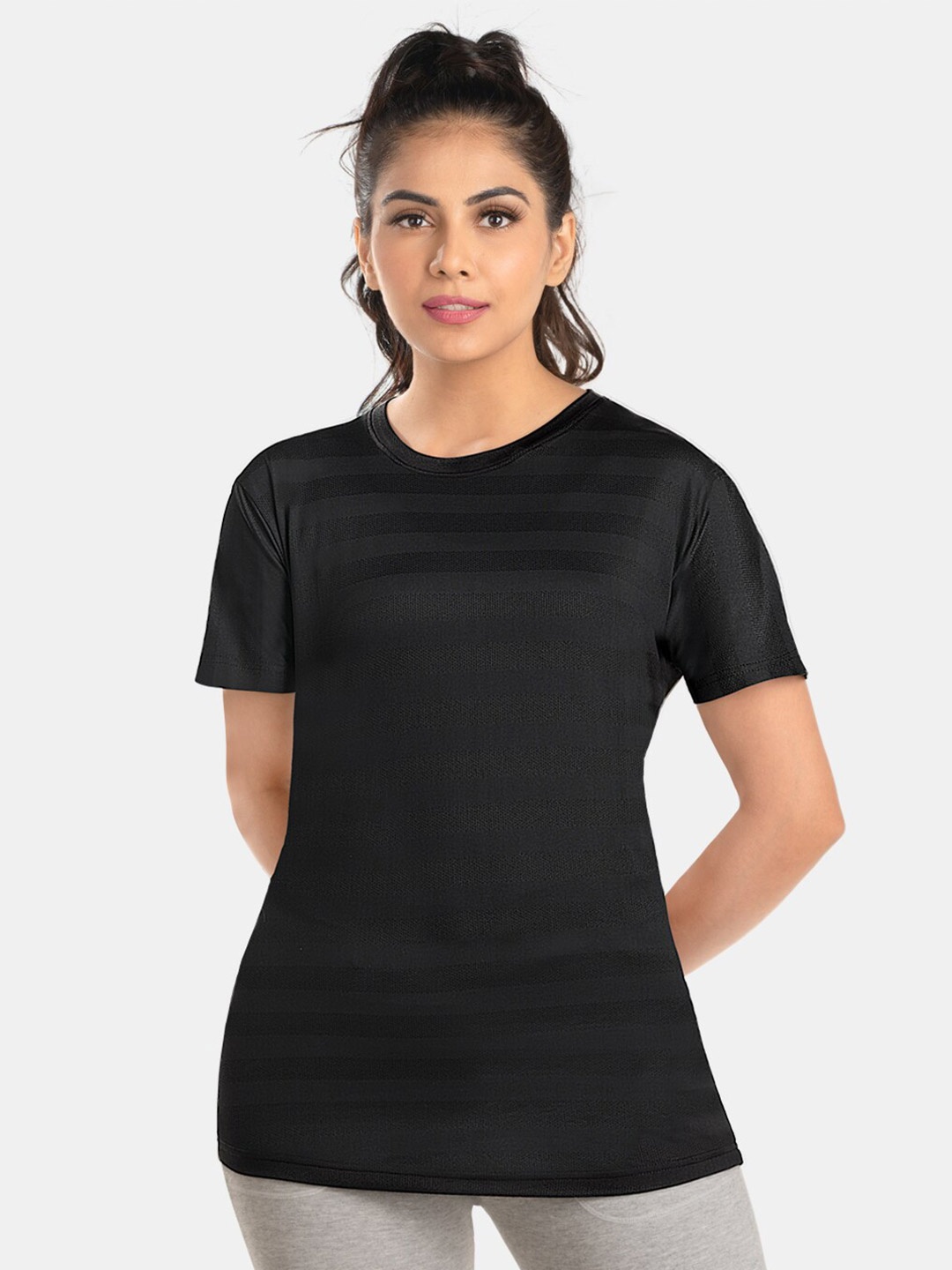

Dermawear Round Neck T-shirt, Black