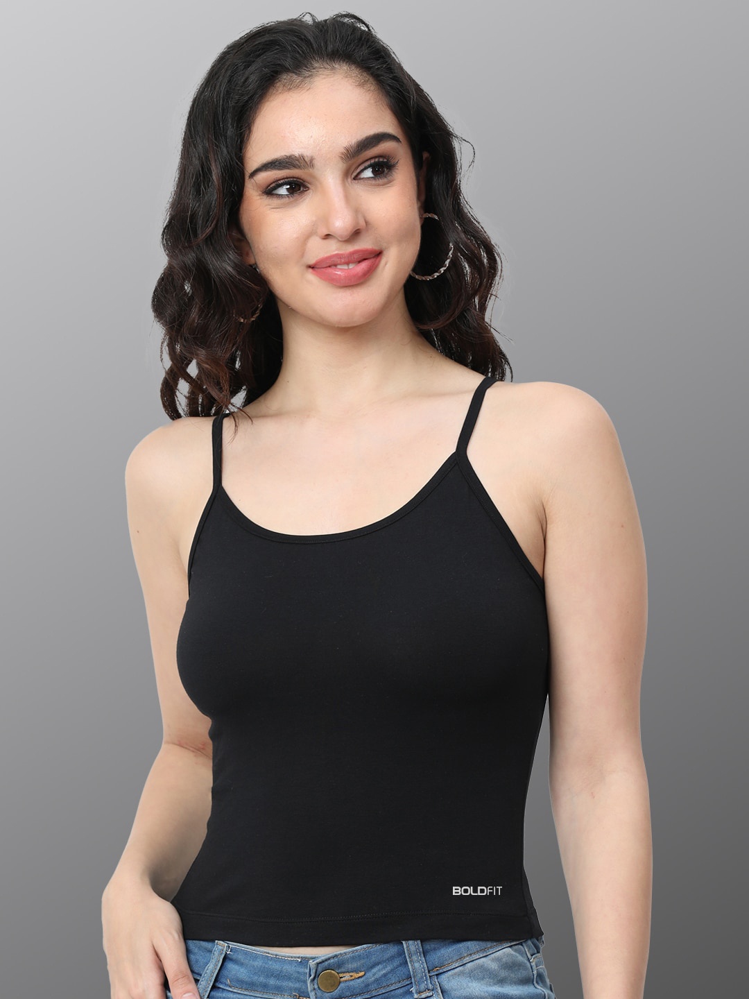 

BOLDFIT Adjustable Strap Camisole, Black