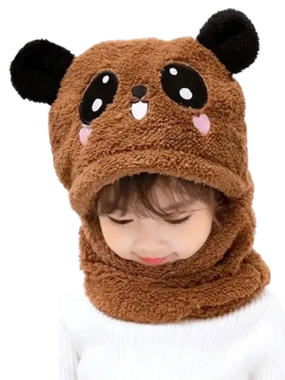 

Zacharias Boys Self Design Woollen Balaclava, Brown