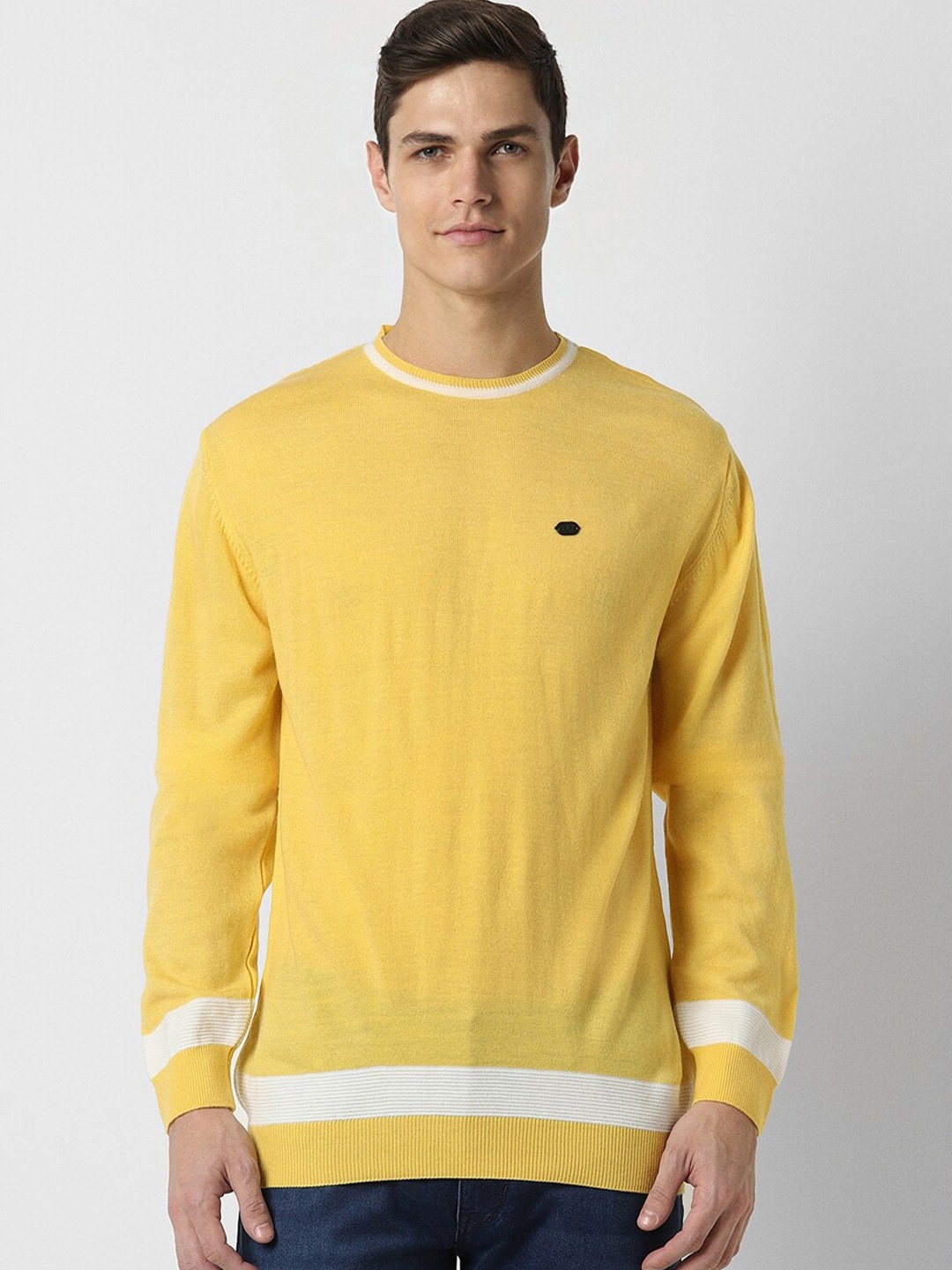 

Peter England Casuals Round Neck Pure Acrylic Pullover, Yellow