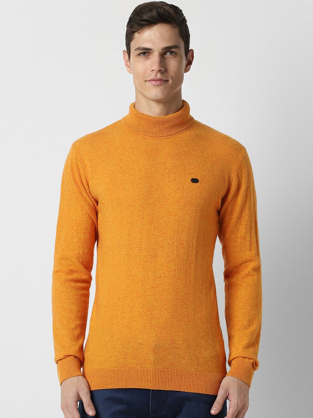 

Peter England Casuals Turtle Neck Long Sleeves Pullover Sweater, Yellow