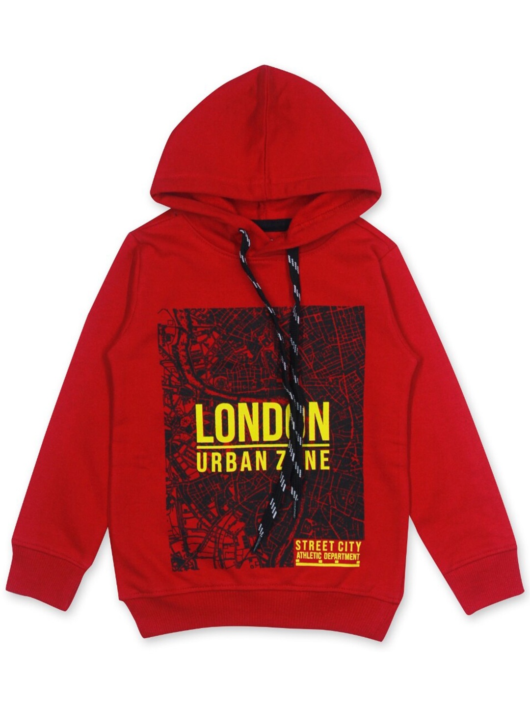 

CoolTees4U Kids Graphic Printed Pullover Hooded Sweater, Red