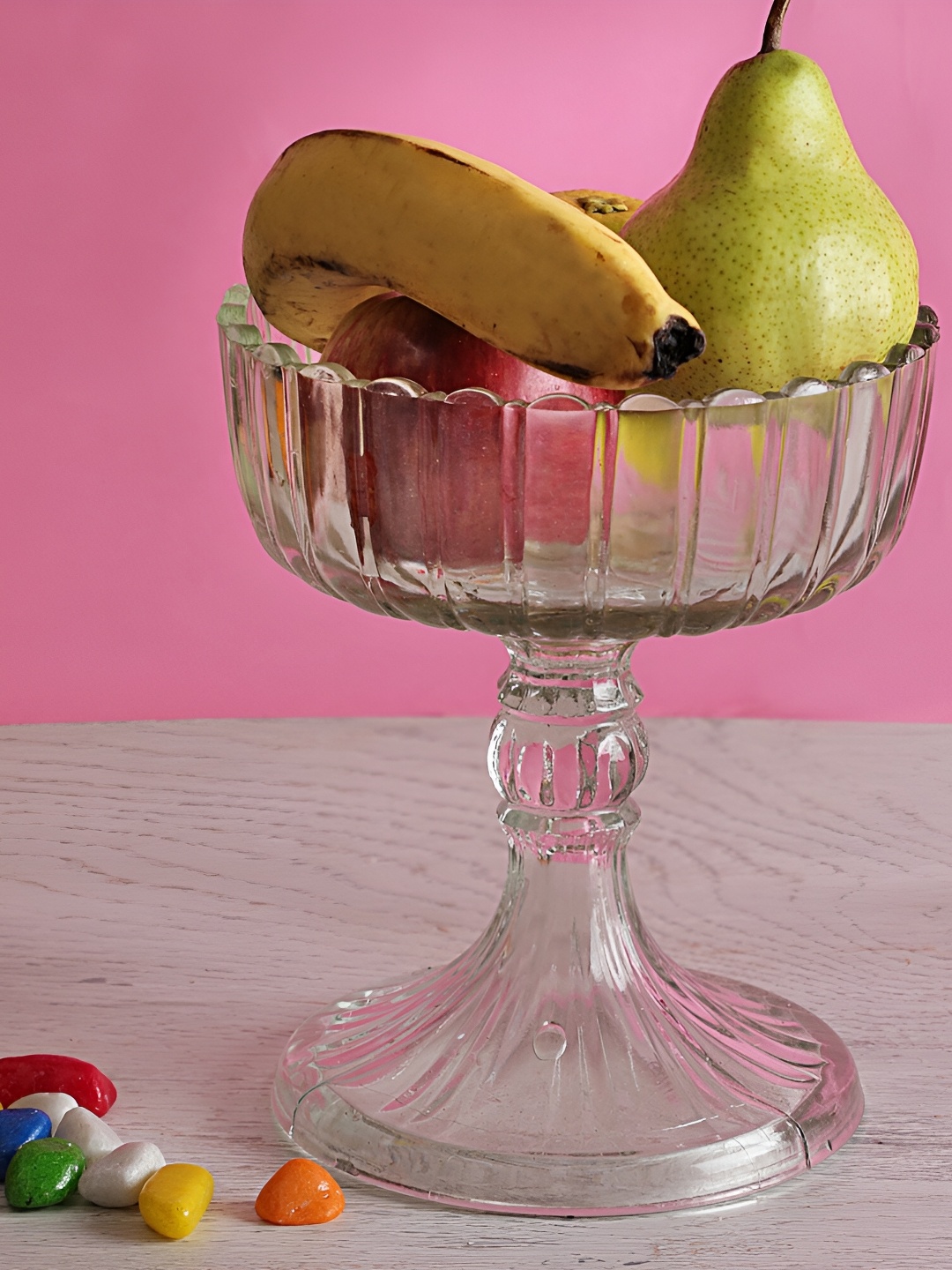 

Clovefry Transparent Glass Fruit Display Decorative Bowls
