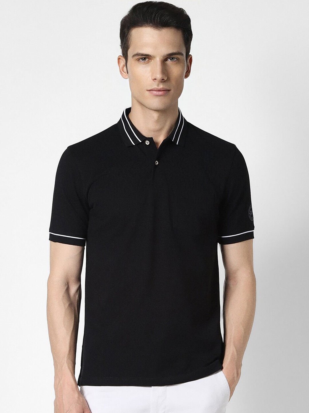 

Peter England Polo Collar T-shirt, Black