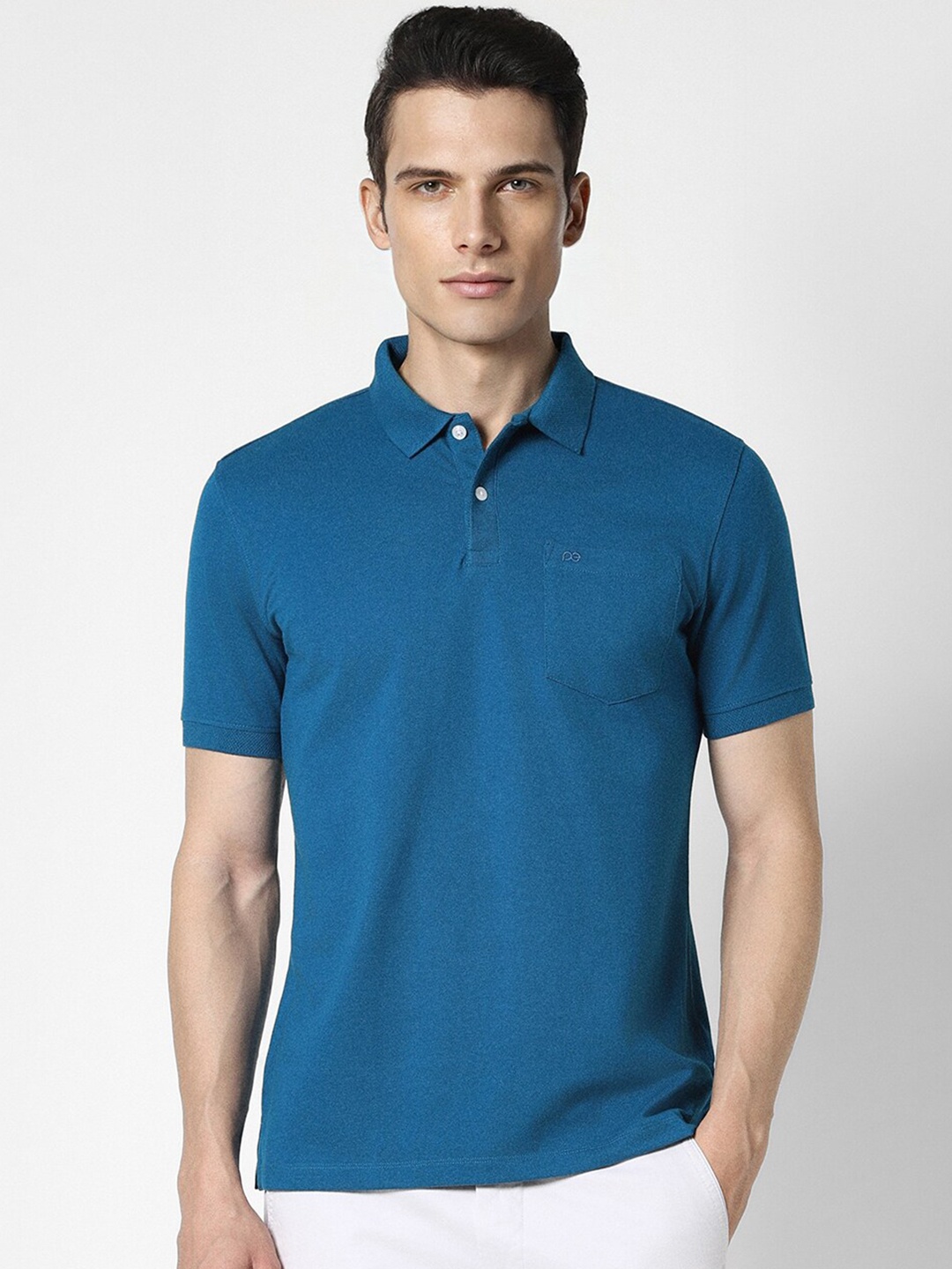 

Peter England Polo Collar T-shirt, Blue