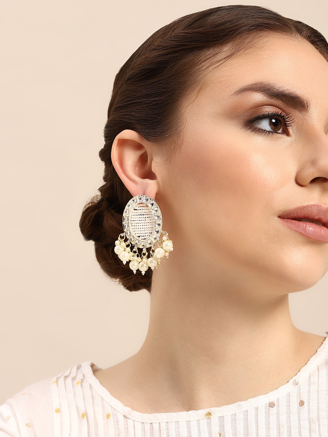 

House of Pataudi Gold-Plated Contemporary Studs Earrings