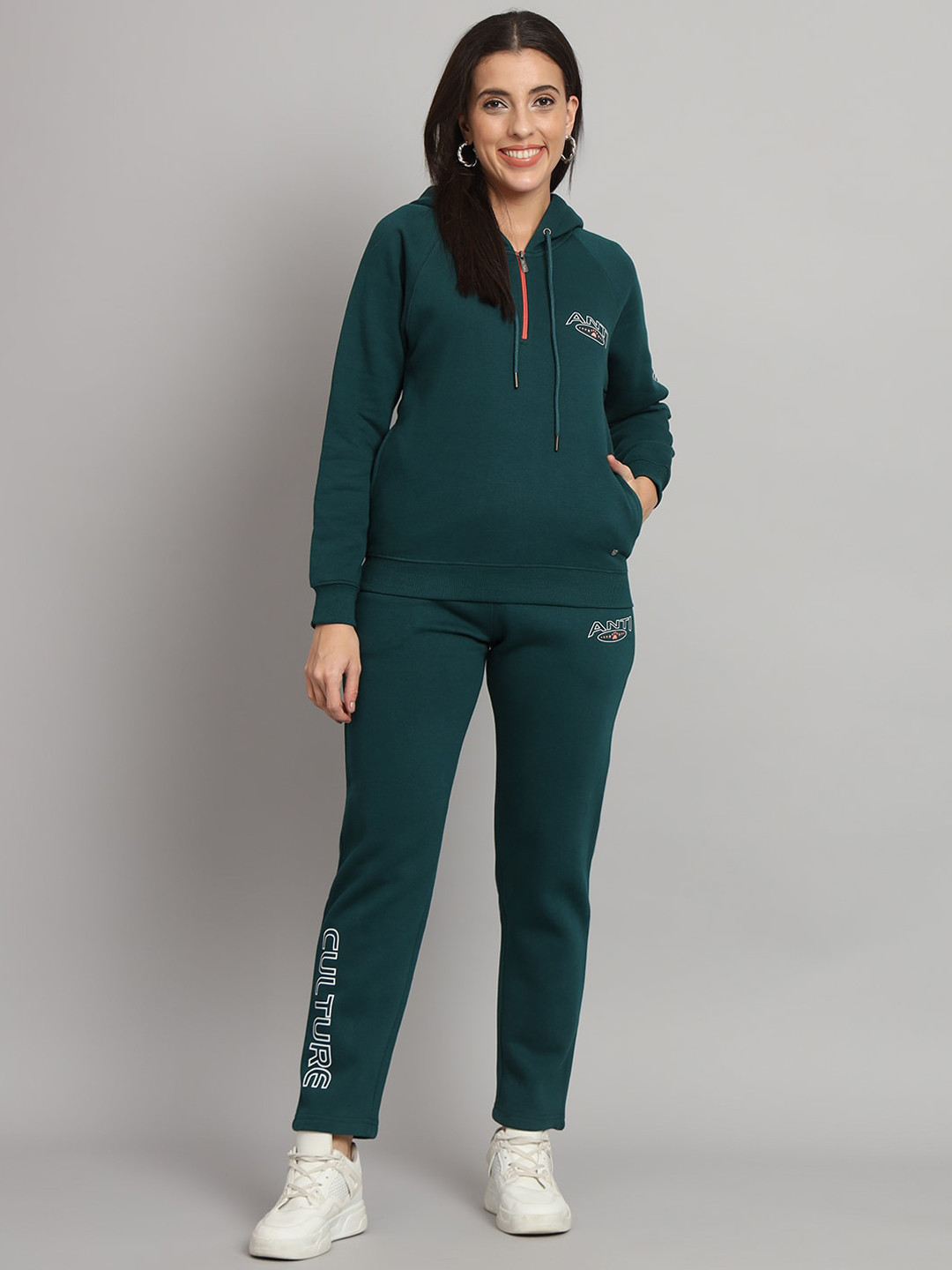 

ANTI CULTURE Hooded Fleece Tracksuits, Green